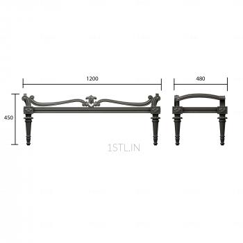 Set of furniture (KMB_0246) 3D model for CNC machine